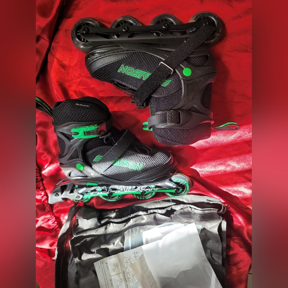 PAPAISON Adjustable Inline Skates for Kids and Adults with Full Light Up Wheels,